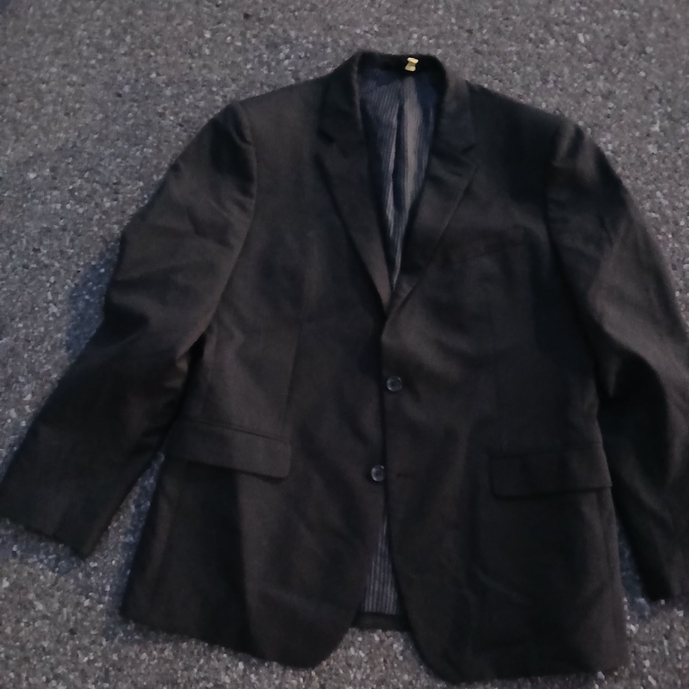 Banana Republic Blazer Mens 42S Black Super 120s Wool Suit Jacket Lined